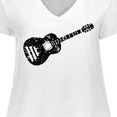 thumbnail image 4 of Inktastic Grunge Guitar Women's Plus Size V-Neck T-Shirt, 4 of 5