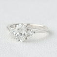 thumbnail image 2 of Cora Jewellery 1.35CT Oval Moissanite Three Stone Engagement Ring For Women, 18K White Gold, 2 of 6