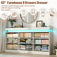 thumbnail image 2 of ChVans 9 Drawer Dresser with LED Light and Charging Station, Farmhouse Chest of Drawers for Closet, Wide Drawer Organizer Cabinet for Bedroom, Living Room, 2 of 7