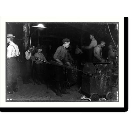 Historic Print, Central Glass Company, Wheeling, W. Va. Dozens of small boys here. Location: Wheeling, West Virginia., 16" x 20"