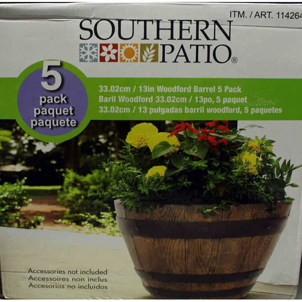 Southern Patio Barrel Planter Costco Patio Ideas