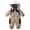 A-Khaki, variant on ZACPNCV Kids Winter Snowsuit One Piece Fleece Lined Jumpsuit with Faux Fur Hood, Colorblock Thickened Waterproof Windproof Warm Padded Hooded Romper B-Navy