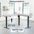 thumbnail image 6 of VIVO Gray Electric 63" x 55" Corner Desk Workstation, 3 Section Table Top, 6 of 9