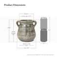 thumbnail image 2 of LuxenHome Rustic Farmhouse Brown Jug 8.7-Inch Tall Terracotta Vase, 2 of 5