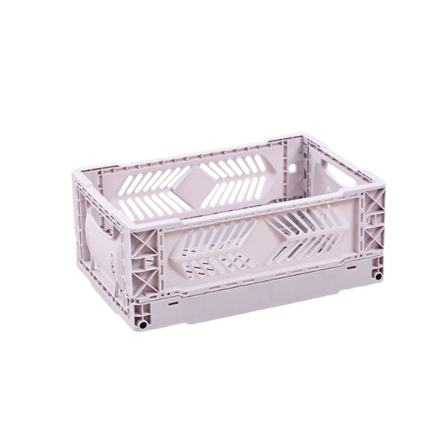 WRKEKC Clearance Foldable Mesh Storage Basket - Stackable Kitchen/Refrigerator Organizer with Industrial Style, Multipurpose Desktop Tote