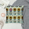 thumbnail image 2 of COMIO Double-Sided Sunflower Throw Pillow Cover, God Says You are, Home or Office Decor Couch Sofa Pillowcase for Living Room Bedroom, Affirmation Gift for Christian, House Decor Supplies White, 2 of 5