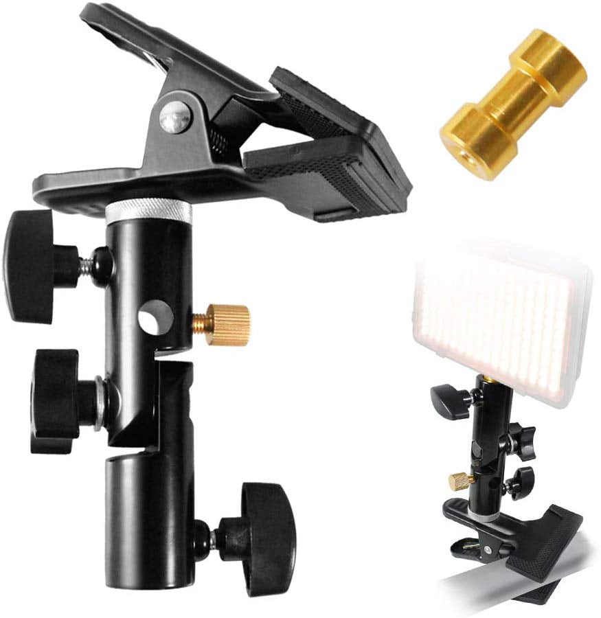 LS Photography Reflector Stand Clamp Clip Holder Light Stand Mount Bracket with Umbrella