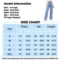 thumbnail image 3 of WTOBBY Women's High Waist Washed Straight Leg Jeans, Fashionable and Versatile Denim Pants for a Casual Chic Style, Comfortable Fit with Washed Finish,Blue 2XL, 3 of 7
