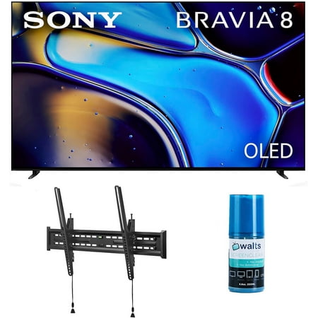Sony K55XR80 55 Inch IMAX Enhanced Bravia OLED 4K HDR Google TV with a Walts TV Large/Extra Large Tilt Mount for 43"-90" Compatible TV's and Walts HDTV Screen Cleaner Kit (2024)