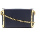 thumbnail image 1 of Pre-Owned Valentino Garavani Studs Chain Shoulder Bag, Lambskin, Navy, Magnetic Closure, Women's, 1 of 14