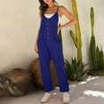 thumbnail image 5 of Utoimkio Women's Casual Jumpsuits Overalls Bib Solid Sleeveless Rompers for Women with Pockets, 5 of 7
