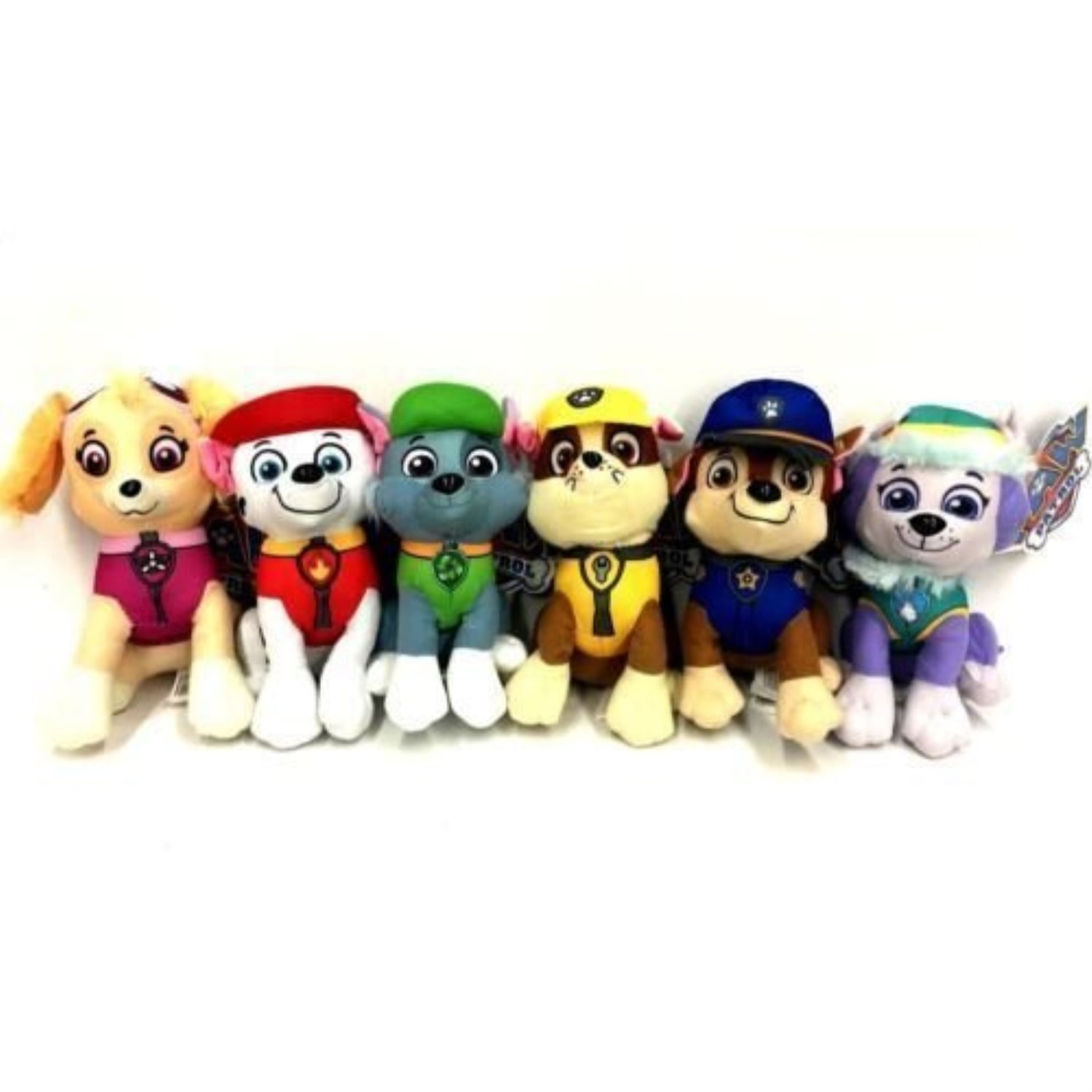 Paw Patrol Plush 6 Pcs Character Plush Set Marshall Chase Rubble Skye Rocky& Everest 8