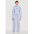thumbnail image 3 of Women's Mock Neck Half Zip Cropped Pullover Sweatshirt, 3 of 5
