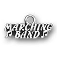 thumbnail image 1 of Sterling Silver 24" Unisex 1.5mm Box Chain MARCHING BAND Music Notes Word Pendant Necklace, 1 of 2