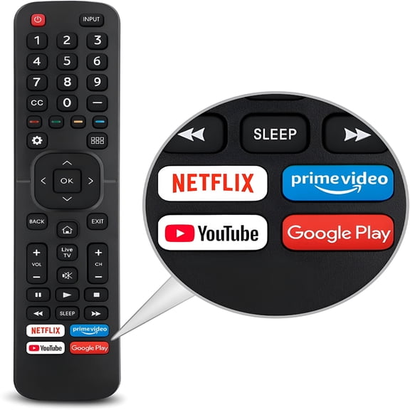 GJX for Hisense-TV-Remote Replacement, Universal Remote Control for Hisense Smart TVs