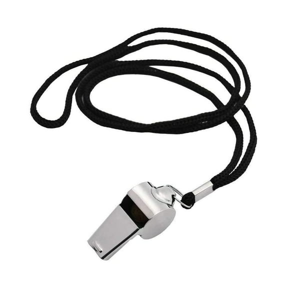 Intbuying Metal Referee Whistle Silver Coach Whistle