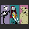 thumbnail image 2 of Girl's The Nightmare Before Christmas Jack, Sally, Oogie Portraits Graphic Cropped T-Shirt Black Medium, 2 of 3