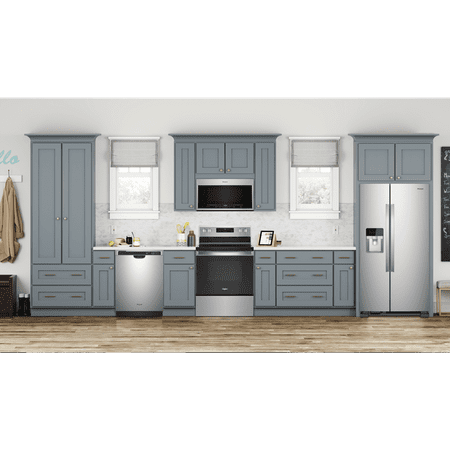 Whirlpool - 21.4 Cu. Ft. Side-by-Side Refrigerator - Monochromatic stainless steel