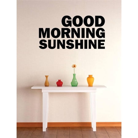 Vinyl Wall Quote Decals for Home - Good Morning Sunshine Stylish Wall Sticker for Easy Home Decoration - Size: 12 In x 12 In