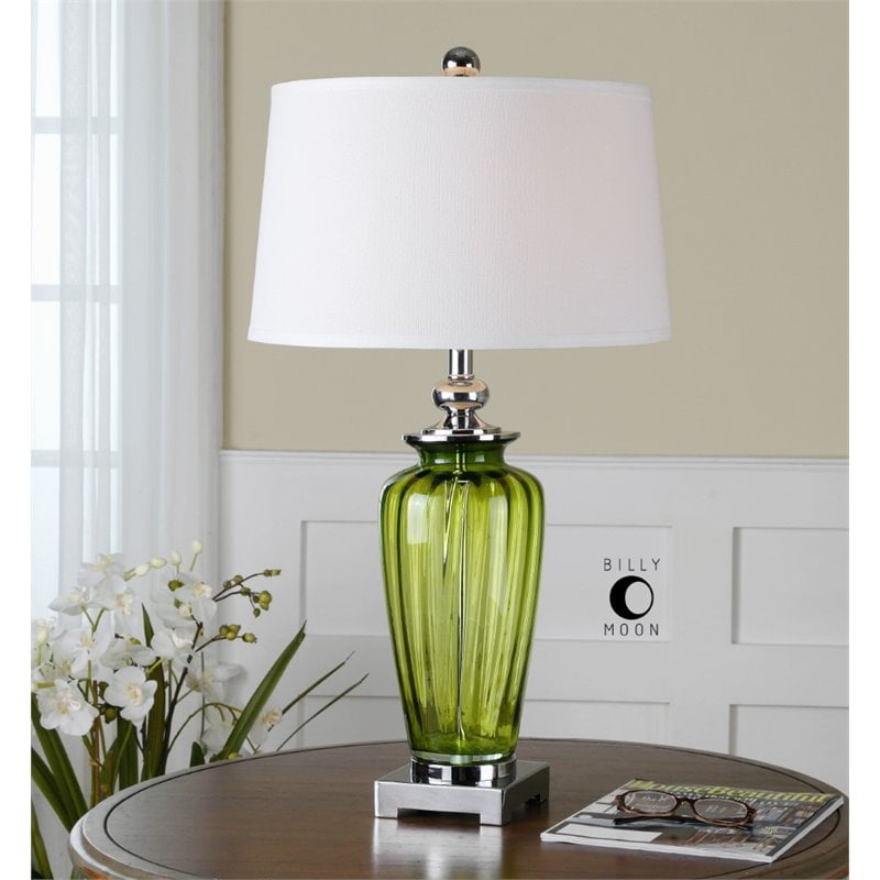 Uttermost Amedeo Glass Table Lamp in Green