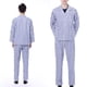 thumbnail image 4 of EeaseMX Pijama de algodón para adultos, cómodo, de manga larga, para pacientes encamados, hospitalizados y en casa (rayas azules y blancas, talla M), 4 of 8