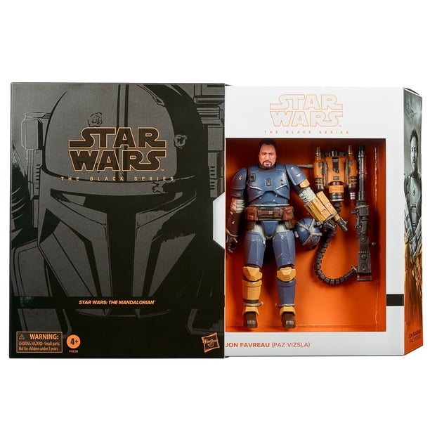 Hasbro en Stock Star Wars serie negra The Mandalorian SDCC Jon Favret Paz Vizsla figura de acción modelo juguete colección pasatiempos regalo zhangmengya LED