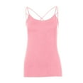 thumbnail image 6 of ZyeKqe Tank Top for Women Sleeveless Scoop Neck Camisole Spaghetti Strap Blouses Criss Cross Back Camis, 6 of 7