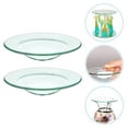 thumbnail image 3 of 2Pcs Clear Glass Oil Warmer Dishes Replacement Round Wax Warmer Dishes for Aromatherapy Lamp, 3 of 7