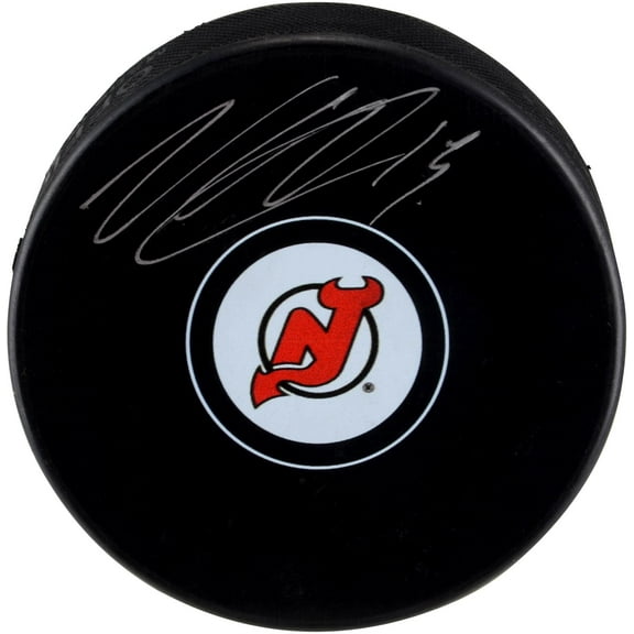 Nico Hischier New Jersey Devils Autographed Hockey Puck