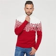 thumbnail image 3 of GYRATEDREAM Family Matching Christmas Sweater Turtleneck Long Sleeve Snowflake Print Cute Pullover Tops Xmas Holiday Ugly Knitted Knitwear for Child-Adult Red White Color, 3 of 9