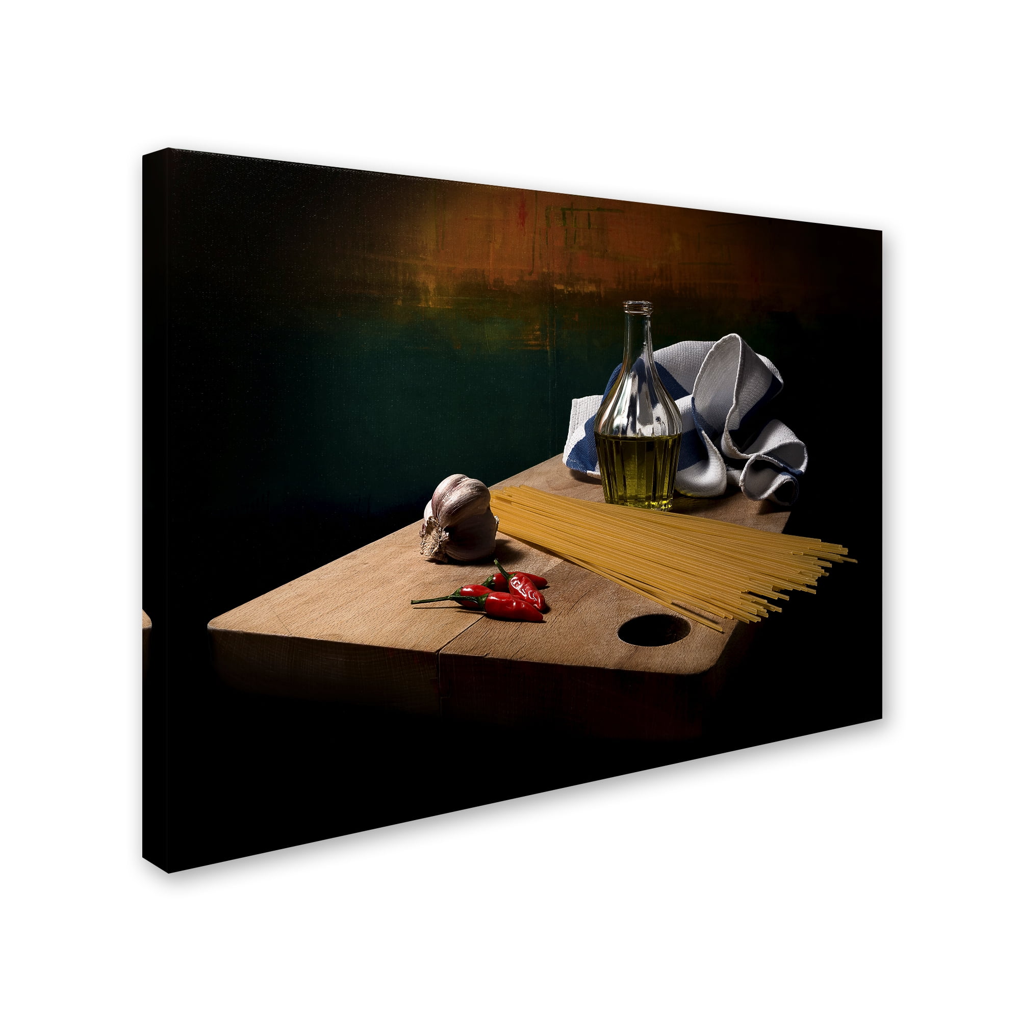 Trademark Fine Art 'Garlic, Oil And Chilli' Canvas Art by Antonio Zoccarato