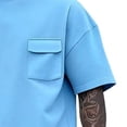 thumbnail image 7 of Bovxnpu Men's Clothing Set 2 Piece Outfits Tracksuit Men Short Sleeve Crew Neck Top Multi Pocket Elastic Waist Shorts Set, 7 of 7