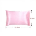 thumbnail image 4 of PiccoCasa Satin Pillowcases Standard Pillow Covers Set of 2, King Pink, 4 of 8