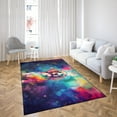 thumbnail image 4 of Hippie Brittany Spaniel Portrait oil painting Watercolor Tie-dye Vintage Indoor Rug Brittany Dog Lover Gifts Idea Carpet Living Bed Room Sofa Home Decor - 00015, 4 of 5