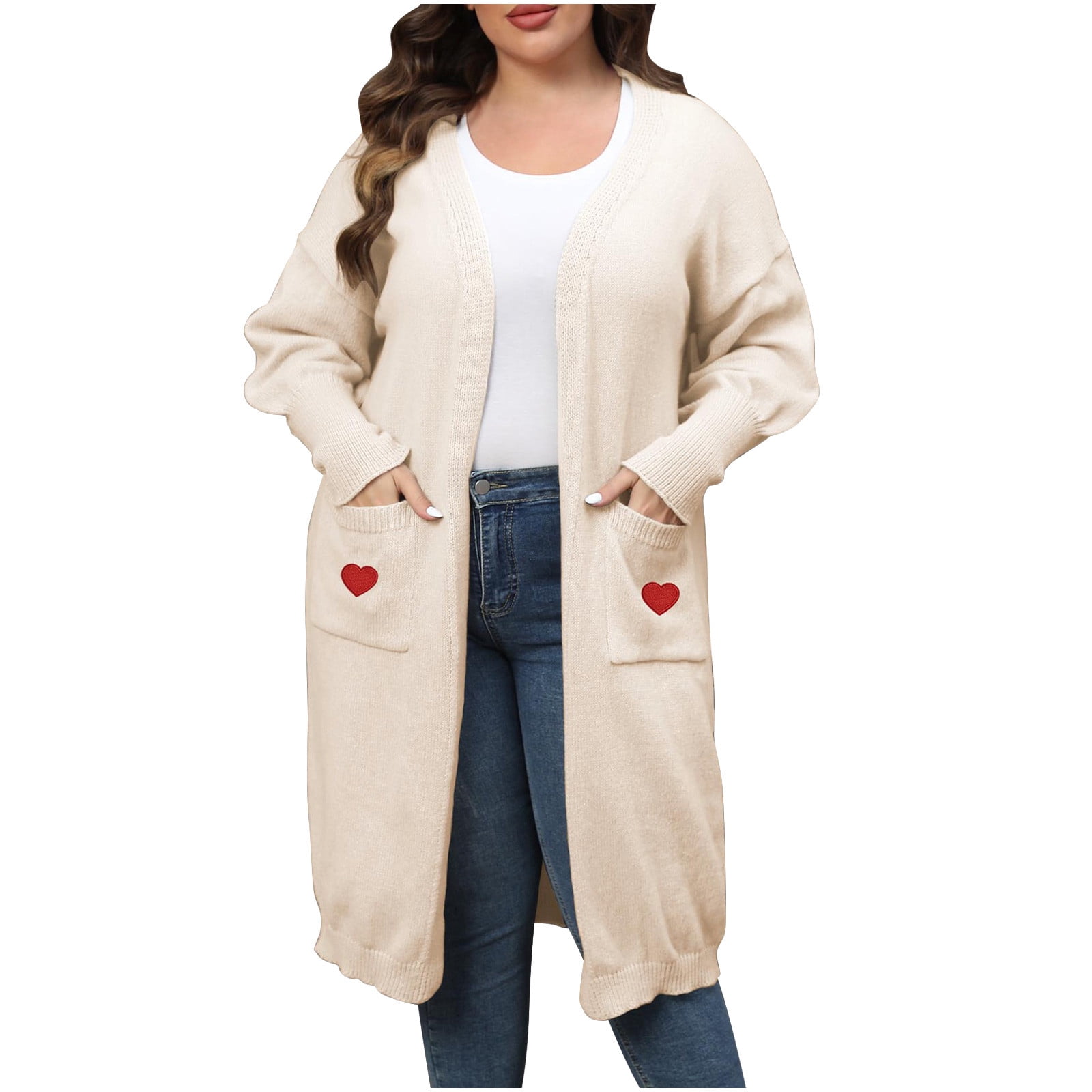 Loose Double Pocket Medium Style Cardigan Loose Double Pocket Medium Style Cardigan