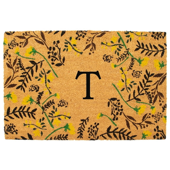 Calloway Mills Lily Bliss Monogram Doormat, 24" x 36" (Letter T)