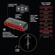 Swiss Tech High Powered Smart Bicycle Light Combo with 2000 Lumen Front Light
