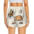 thumbnail image 2 of Lsque Brown Cat Cartoon Printed Women's Running Shorts with Liner Pockets,Elastic Quick Dry Workout Athletic Gym Yoga Shorts,Womens High Waist Shorts-X-Large, 2 of 9