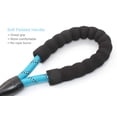 thumbnail image 3 of TiokMc 5FT Rope Dog Leash for Medium & Large Dogs up to 150lbs, Padded Handle, Reflective Threads, Durable Braided Nylon, Strong Metal Clasp (Blue/Pink), 3 of 6