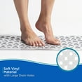 thumbnail image 4 of Kenney Vinyl Bath Mat with Suction Cups and Large Drain Holes, 27" x 14.5", Grey, 4 of 6