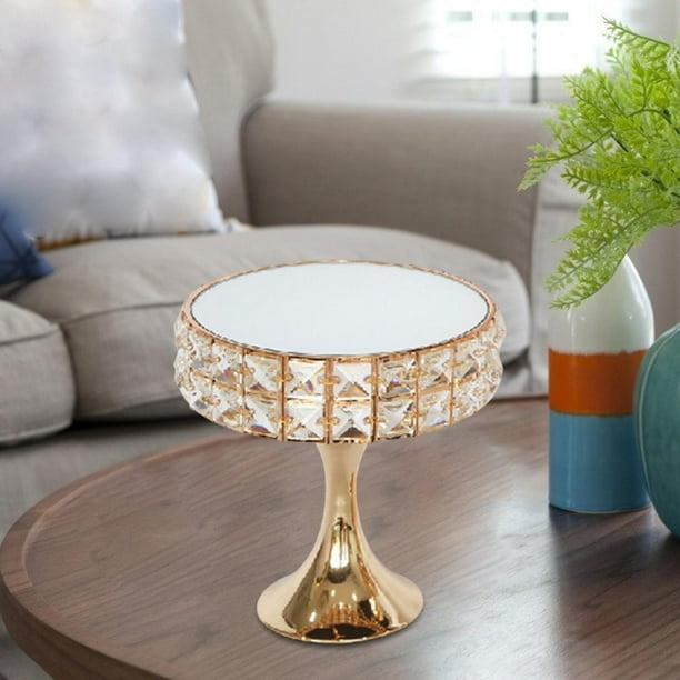 Crystal Metal Cake Stand Cookies Fruit Serving Tray Footed Cake Platter for Walmart
