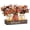 Orange, variant on 3 count Mason Jar Centerpiece with  Tray & LED Light,  Table Decor for Dining Room Kitchen Living Bathroom, Orange
