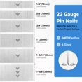 thumbnail image 2 of Clavos sin cabeza meite calibre 23 galvanizados, 6 tamaños, 6000 piezas, 2 of 7