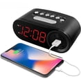thumbnail image 4 of Digital Easy Read Alarm Clock with High-Speed USB Charging for Phones, Tablets - Simple Operation, Midnight Black, 4 of 4