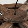thumbnail image 6 of AFANQI 6 Lights Industrial Wooden Hanging Lighting,  Dia 27 inch Metal Chandelier Farmhouse Vintage Pendant Lamp Fixture Glass Lampshade, 6 of 15