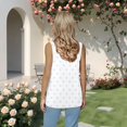 thumbnail image 5 of Women's Tank Tops Square Neck Pleated Front Camisole Tops for Women Polka Dot Print Loose Womens Summer Tops Casual Vacation XL Sky Blue, 5 of 6