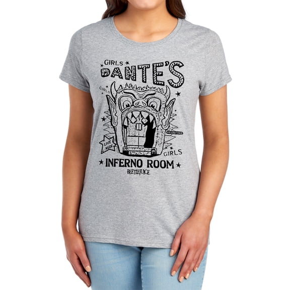 Beetlejuice Dantes Inferno Room Women's T Shirt, Athletic Heather, Medium