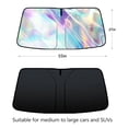 thumbnail image 6 of Windshield Sun Shade for Car - 55x27 Inch Foldable Front Window Sunshade with Mirror V-Cut - Protects Interior from UV & Heat - Universal Fit for Passenger Cars, Sedans, SUVs, Trucks, 6 of 6