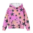 thumbnail image 2 of XQYLOS Girls' Casual Athletic Sweatshirt Cute Hoodies For Tween Girls Long Sleeve Star Graphic Oversized Sweatshirts Cute Fall Pullover Tops Comfy Winter Outfits Girls' Roomy Hooded Sweatshirt, 2 of 2