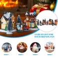 thumbnail image 4 of 13 Pieces Christmas Luminous House Set DIY LED Light Snow Village Home Decor Xmas Tree Window Ornament Gift, 4 of 8